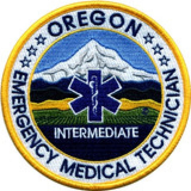 OREGON INTERMEDIATE EMERGENCY MEDICAL TECHNICIAN SHOULDER PATCH - SEW ON.